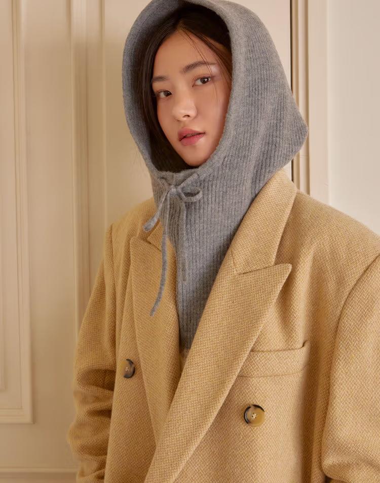 [바라클라바] 그레이 멜란지 울혼방 바라클라바