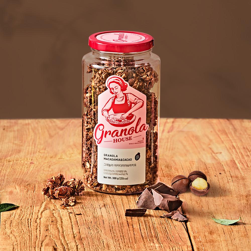 그래놀라하우스 마카다미아&카카오 300g 수제 그래놀라