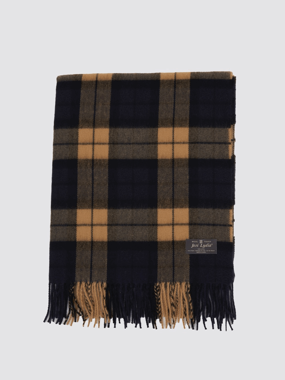 양면 숄 체크 머플러