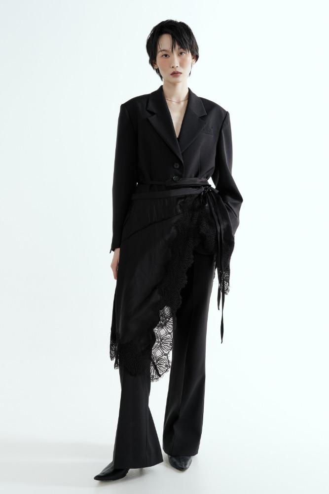 Dove Back Open Jacket black