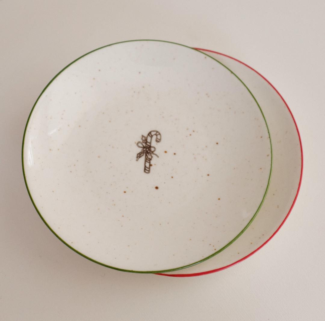 lpm winter edition candy cane plate (2color)