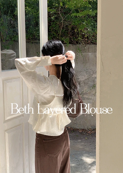 (하객룩 추천♡) 베스 레이어드 블라우스  3color