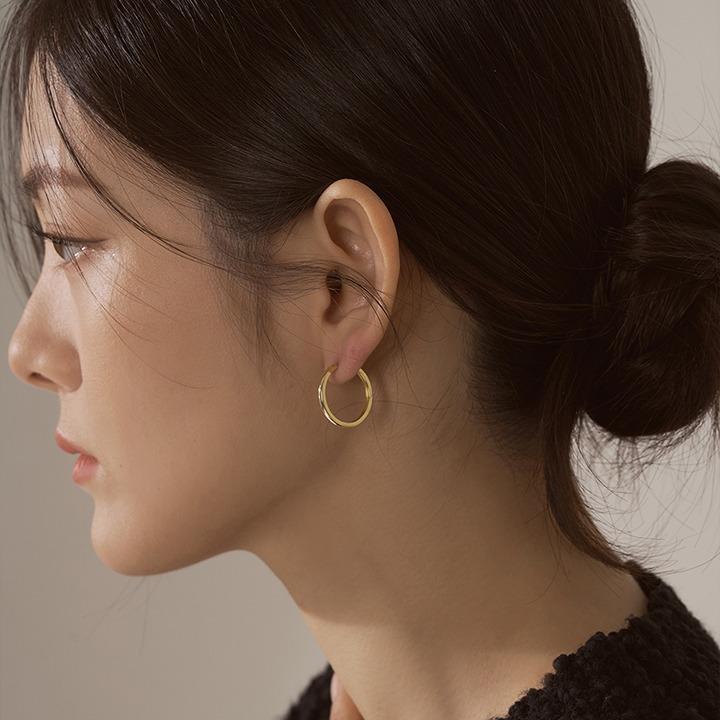 14k post 베스터 원터치 링귀걸이