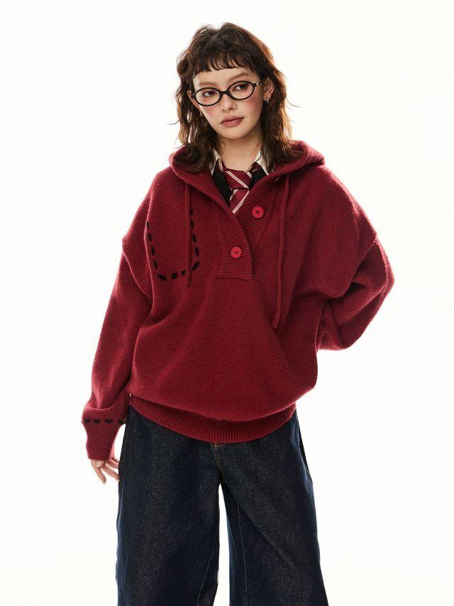EZEK Hooded Knit Sweater