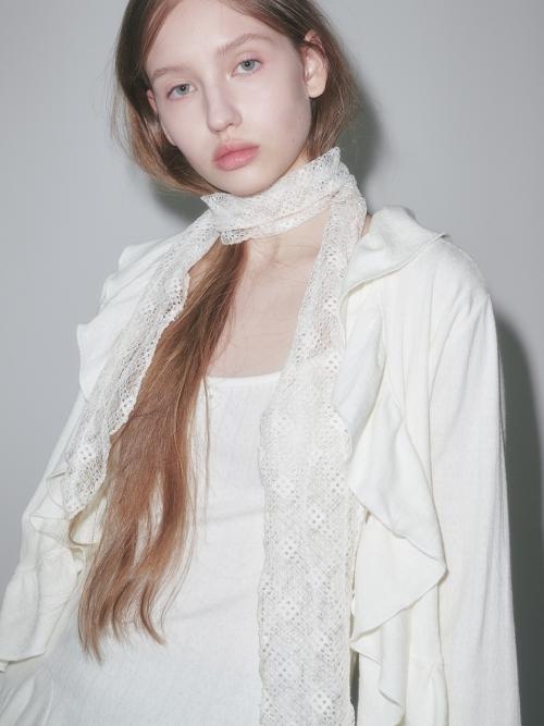 LACE SCARF, CREAM