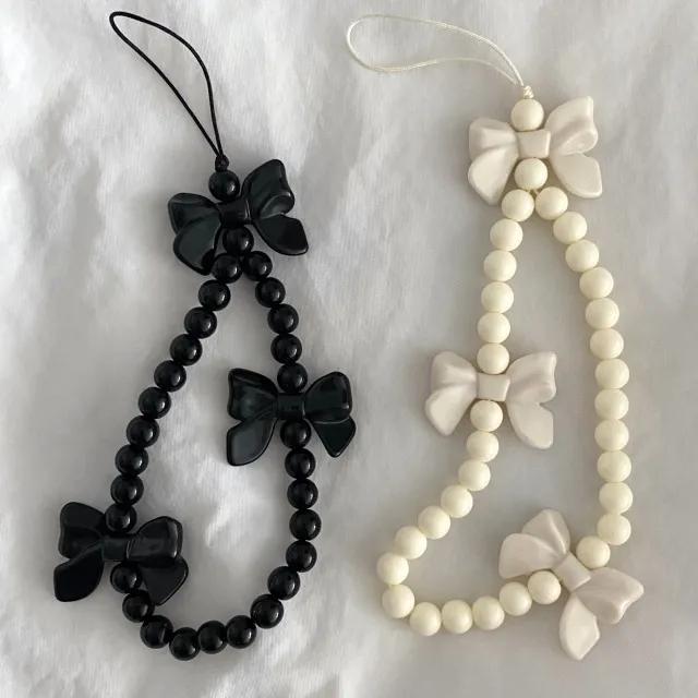 리본비즈핸드폰줄 손목 폰스트랩 핑거스트랩 핸드폰고리