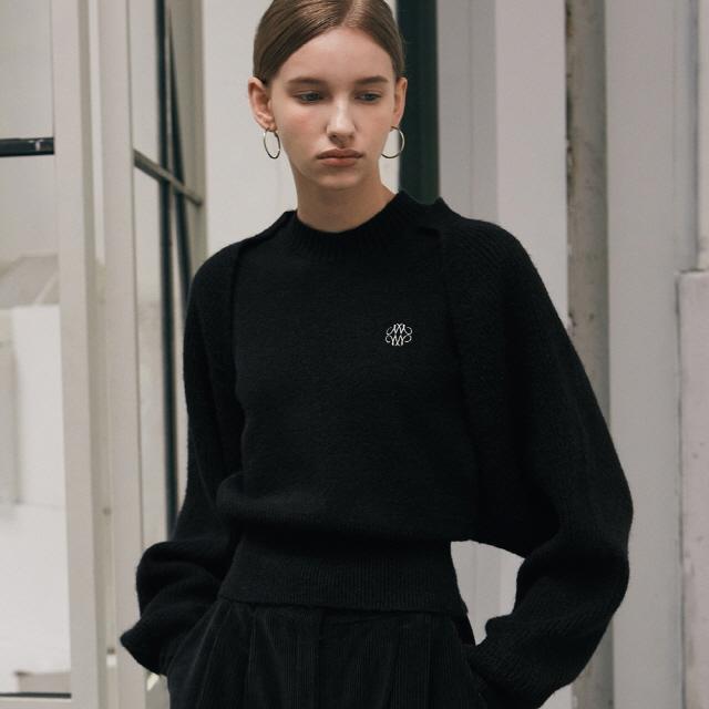 NICOLE BOLERO KNIT SET UP_BLACK