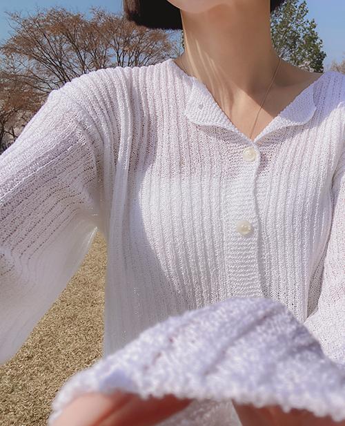 니어 [여리핏가디건❤] 나르시 부클 골지 라운드 가디건 - 7color