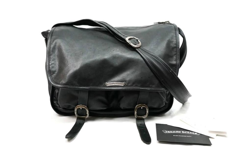 정품 크롬하츠 크로스백 메신저백 라지 레더 가죽 블랙 재고한개 바로배송﻿﻿﻿﻿﻿[관부가세포함]