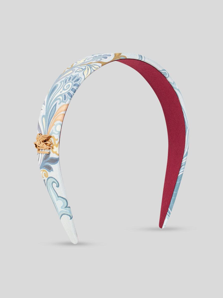PEGASO 디테일 프린트 실크 헤어밴드