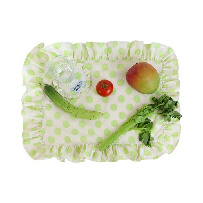 순면 도트 프릴 테이블매트