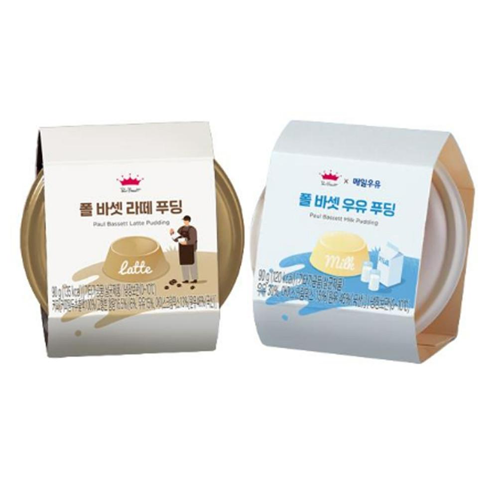 폴 바셋 푸딩 90g 4개입 (우유/라떼 택1) _냉장 [12월08일 이후 출고예정]