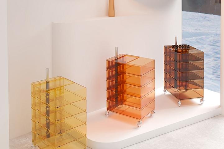 [해외] 투명해서 편리한 360도 클리어 스퀘어 트롤리