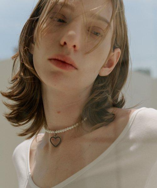 펄 하트 목걸이