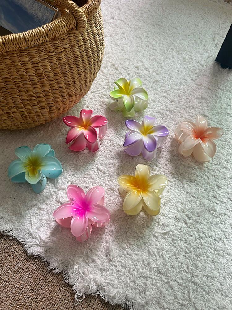 하와이안 플라워 헤어 집게핀 (7color)