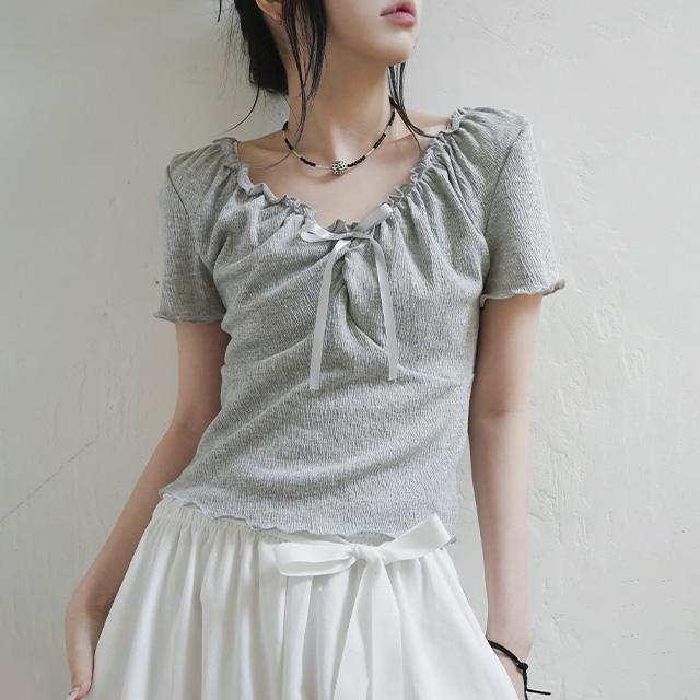 아덴 리본 티셔츠