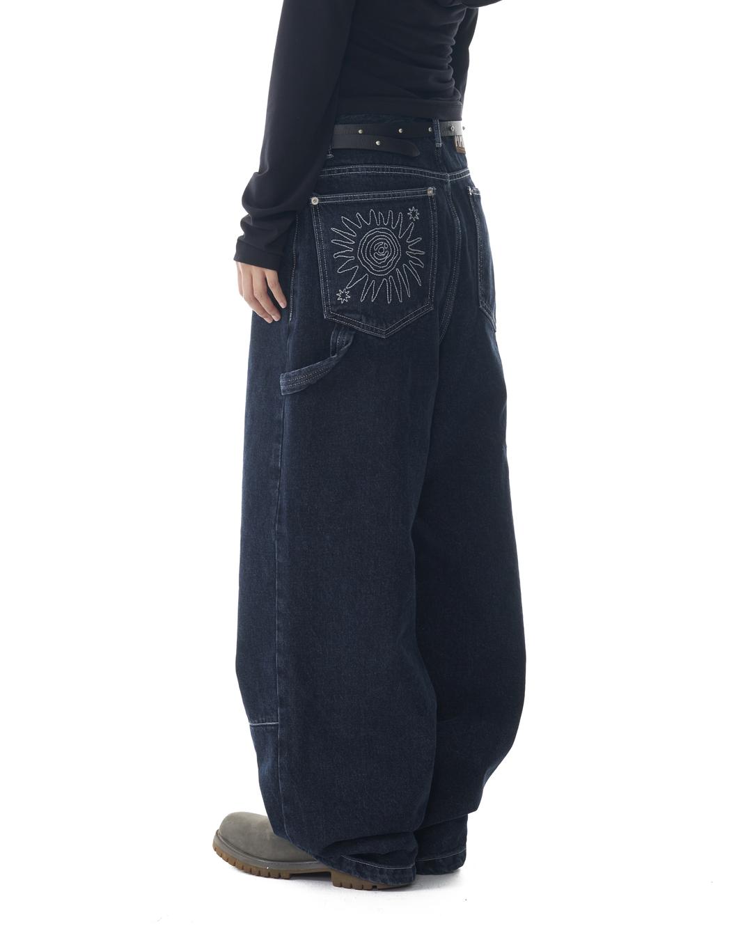 Needlework Carpenter Denim Pants (Blue)