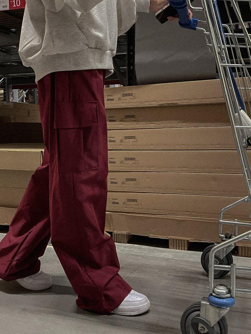 [기획]루시 Y2K 카고 스트링 와이드팬츠