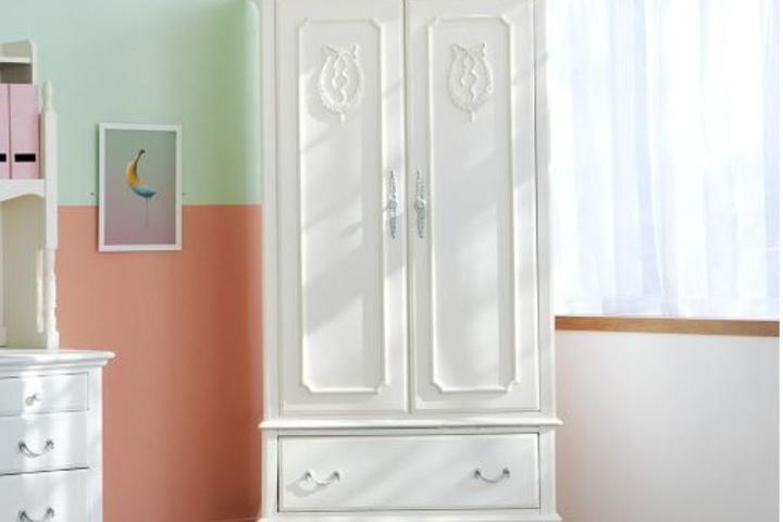 퀸스 앤 엘레강스 화이트 엔틱 원목 옷장 이불장 의류장