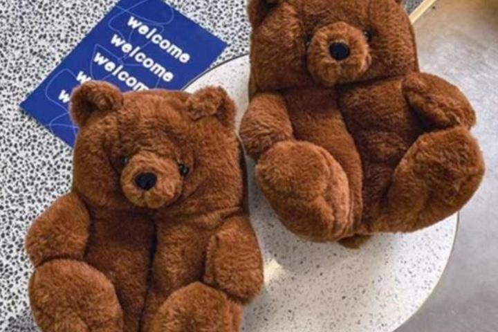 귀여운 대왕 곰돌이 털 실내화 슬리퍼 곰실내화 학교털실내화