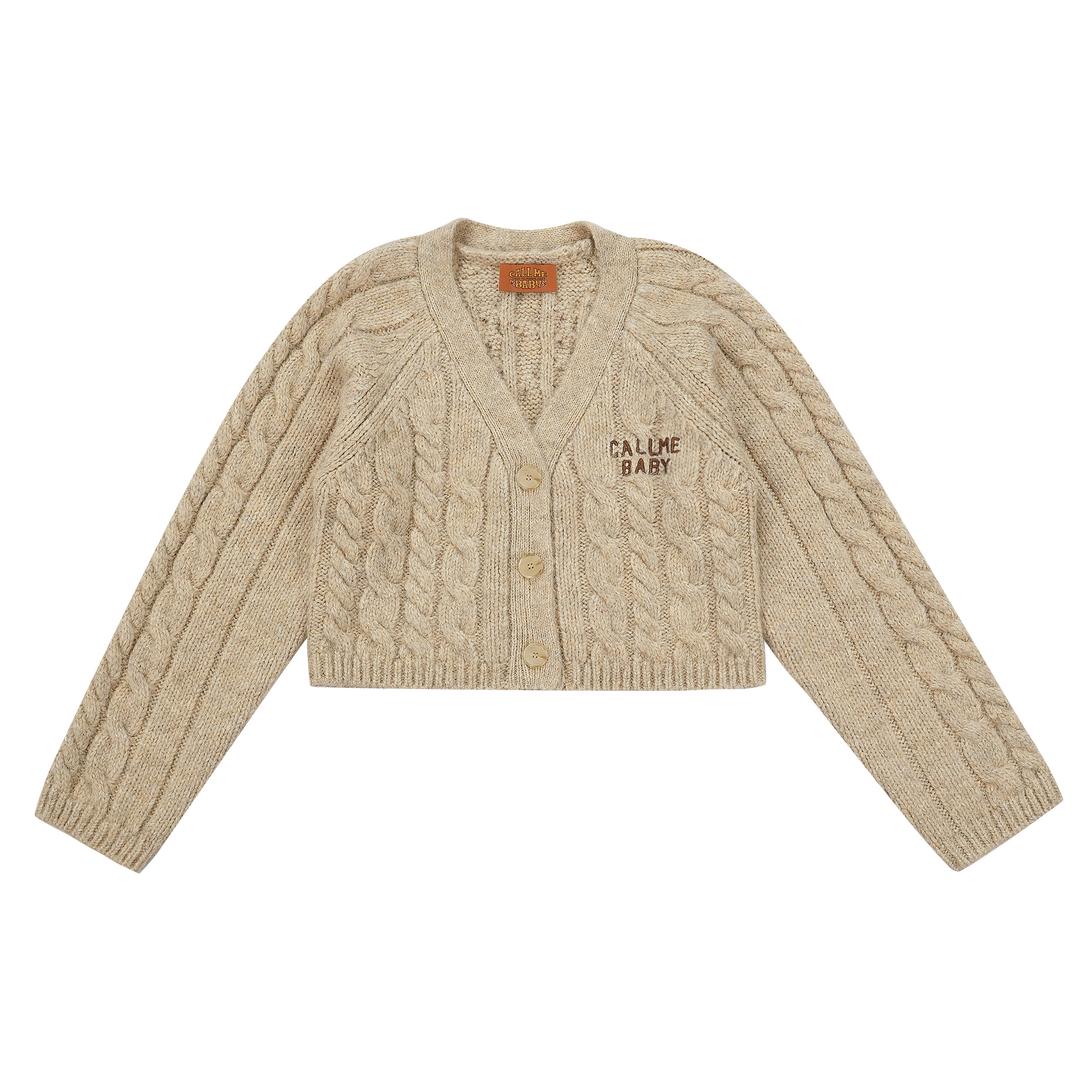 Grandma Cable Cardigan_Beige  (9/19 예약배송)