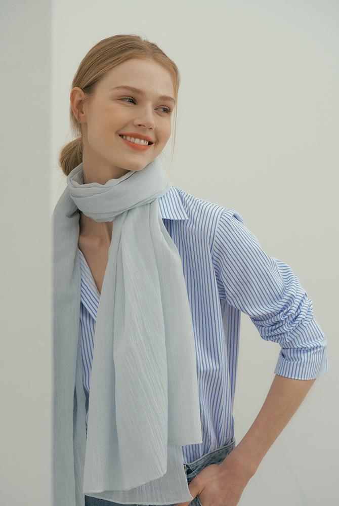 fresh cotton scarf - blue