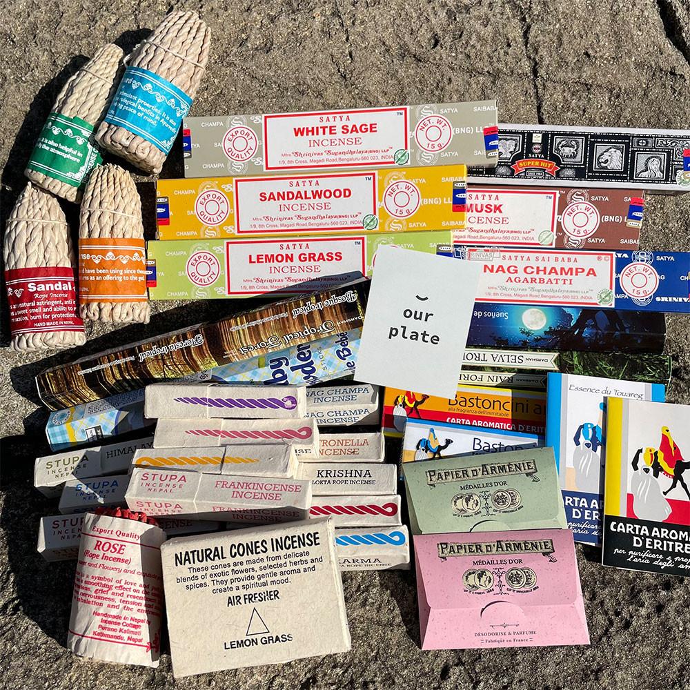 인센스 샘플러 스투파 파피에르다르메니 나그참파 다르샨 페이퍼 인센트 인텐스 스틱 콘 샘플