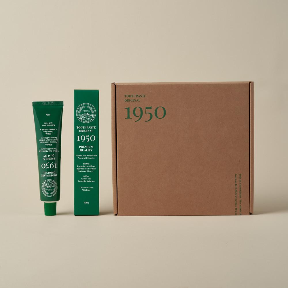 1950 제주 오가닉 치약 단품 5개입 세트 (그린5) +기프트백 증정
