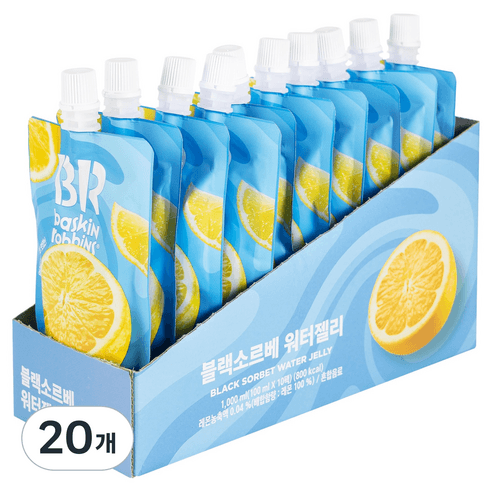 배스킨라빈스 얼려먹는 블랙소르베 워터젤리 10개입, 100ml, 2박스