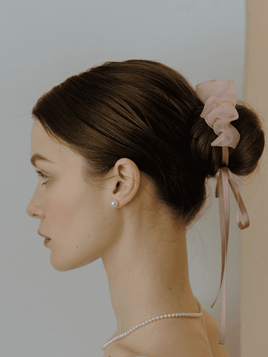 HA043 Chiffon long ribbon hair tie
