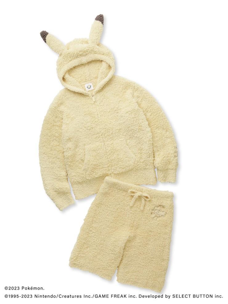 [포켓몬 슬립] [MENS] GELATO 피카츄 후드 집업&하프 팬츠 세트