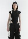 HOODED BODYSUIT,  BLACK