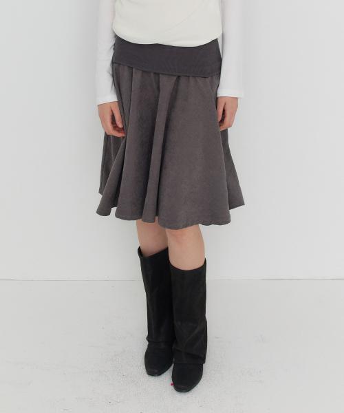 CECIL SWAY FLARED SKIRT - CHARCOAL