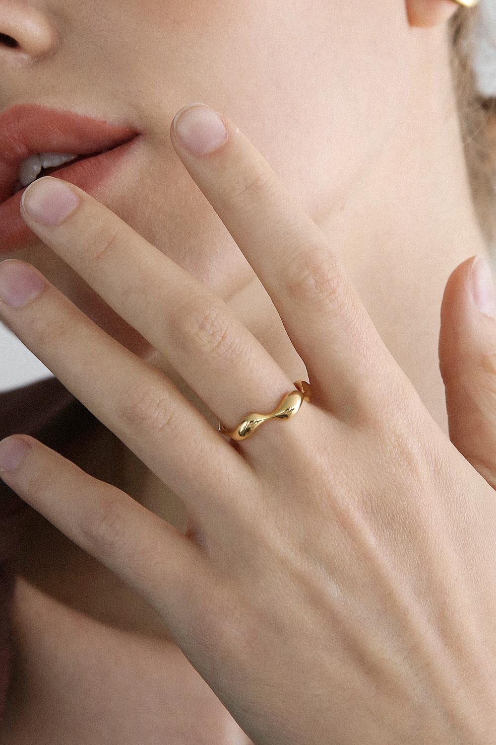 [핫펠트]rough wave ring R028