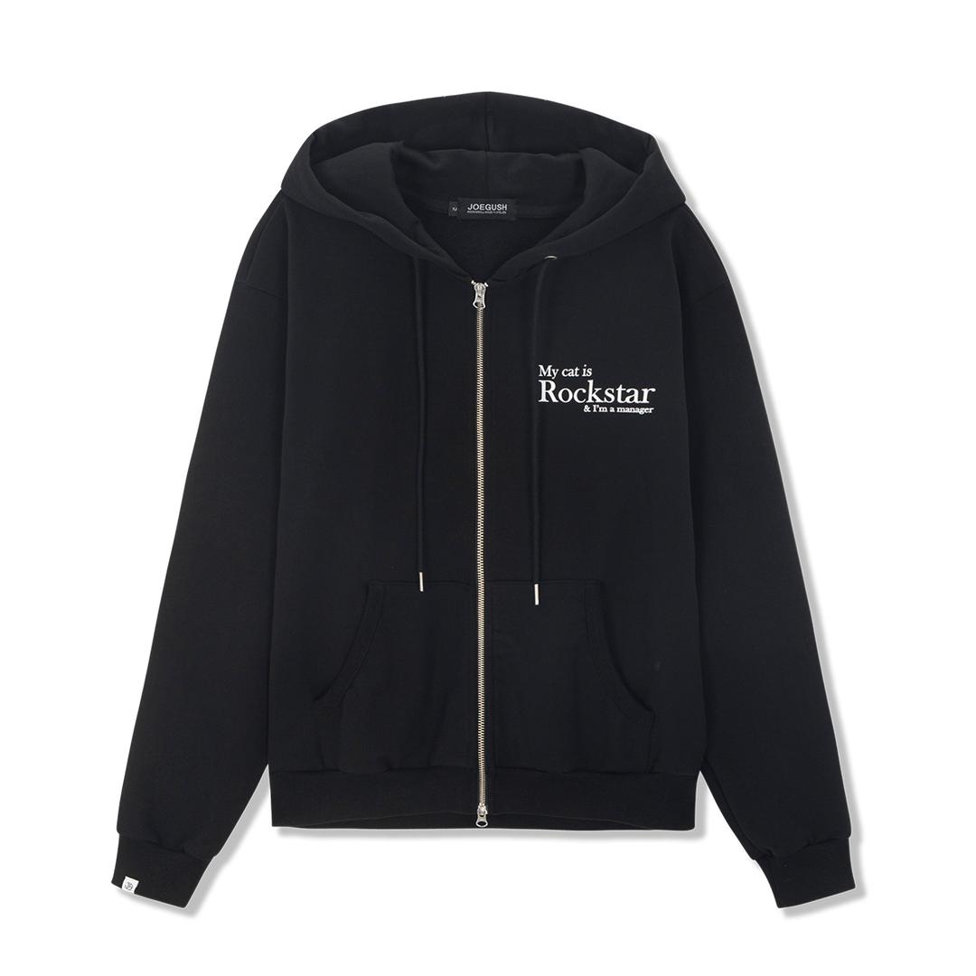 Smile Rockstar Hoodie (Black/White)