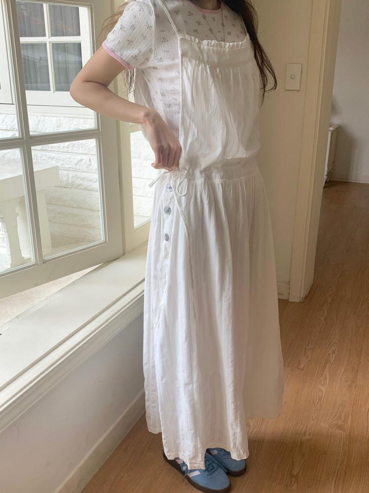 에이미 레이어드 코튼 롱 원피스 2color