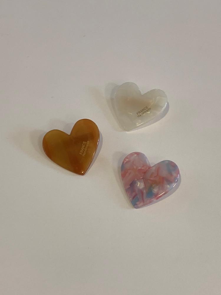 [가넷] 미니 하트 셀룰로오스 집게핀 (3c)