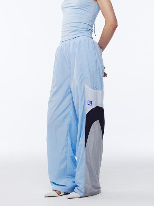 Paneled Jogger Pants Sky Blue