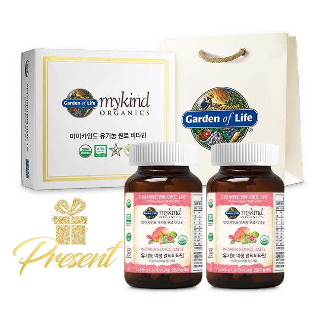 마이카인드 유기농 여성 종합 멀티 비타민 선물세트 30정 X 2개