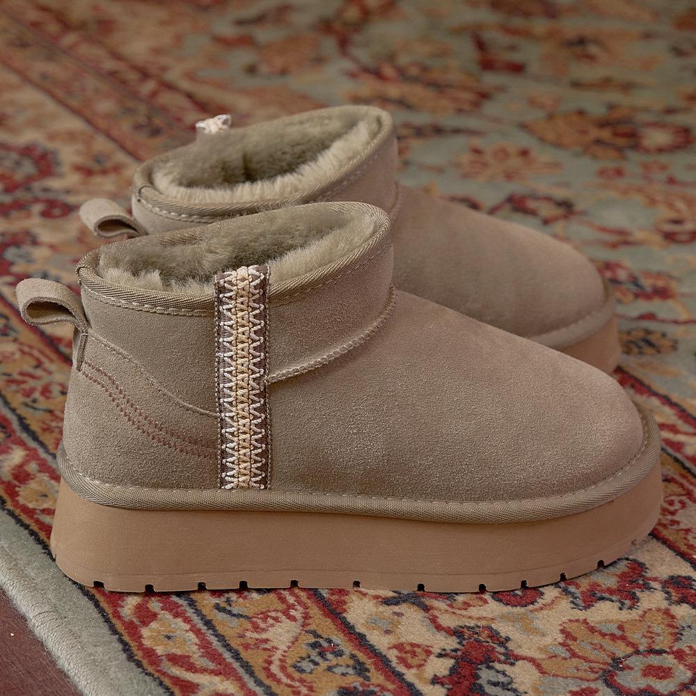 [5%중복쿠폰]지아 소가죽 양털퍼 방한 어그부츠 (2Colors)_B0150