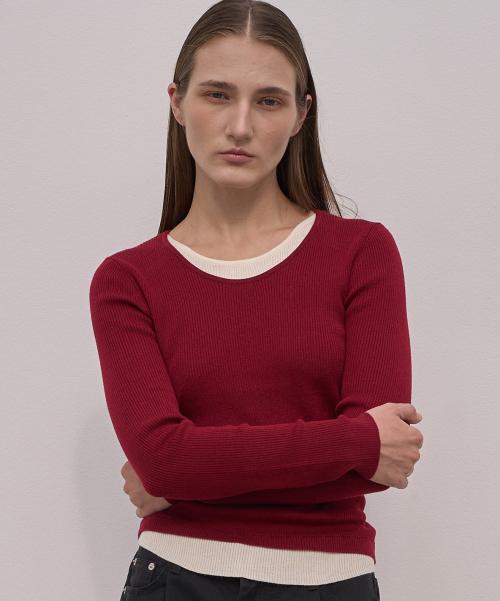 엘리오티(ELLIOTI)  Layered Knit Ts_3Color - 사이즈 & 후기 | 무신사