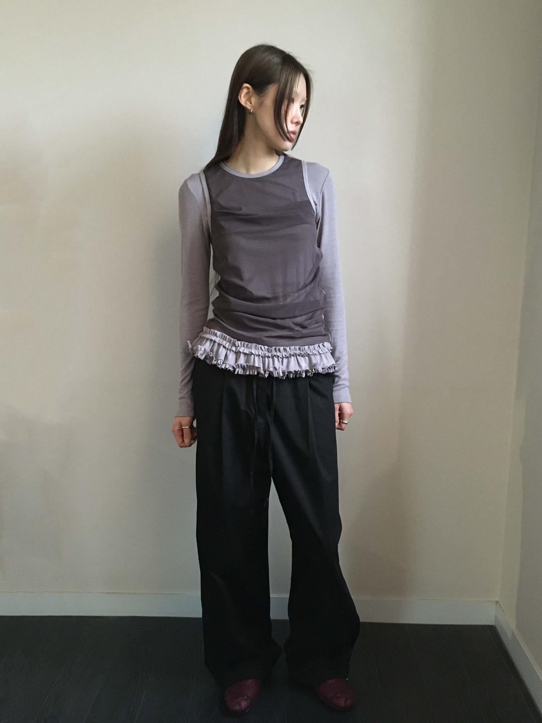FRILL LONG SLEEVE _LIGHT PURPLE
