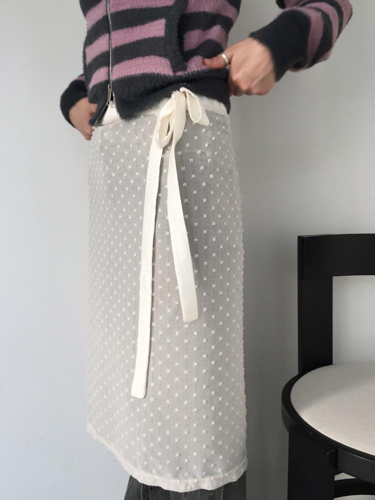 dots lap skirt (2color)