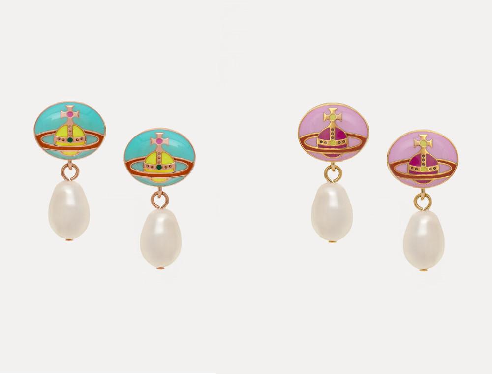 비비안 웨스트우드 로엘리아 귀걸이 2컬러 - 핑크 골드, 골드 6202014302