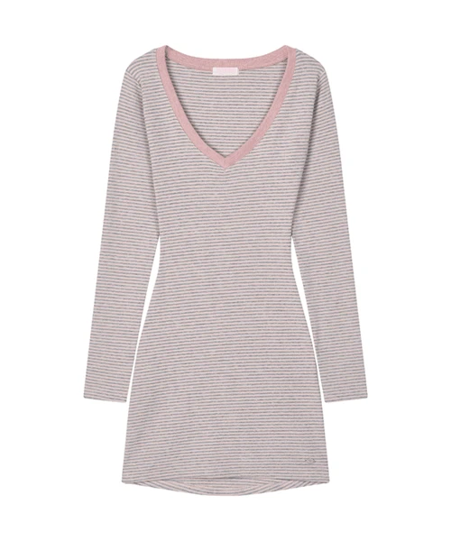 [당일발송][MADE] 베이크 스트라이프 브이넥 미니 원피스