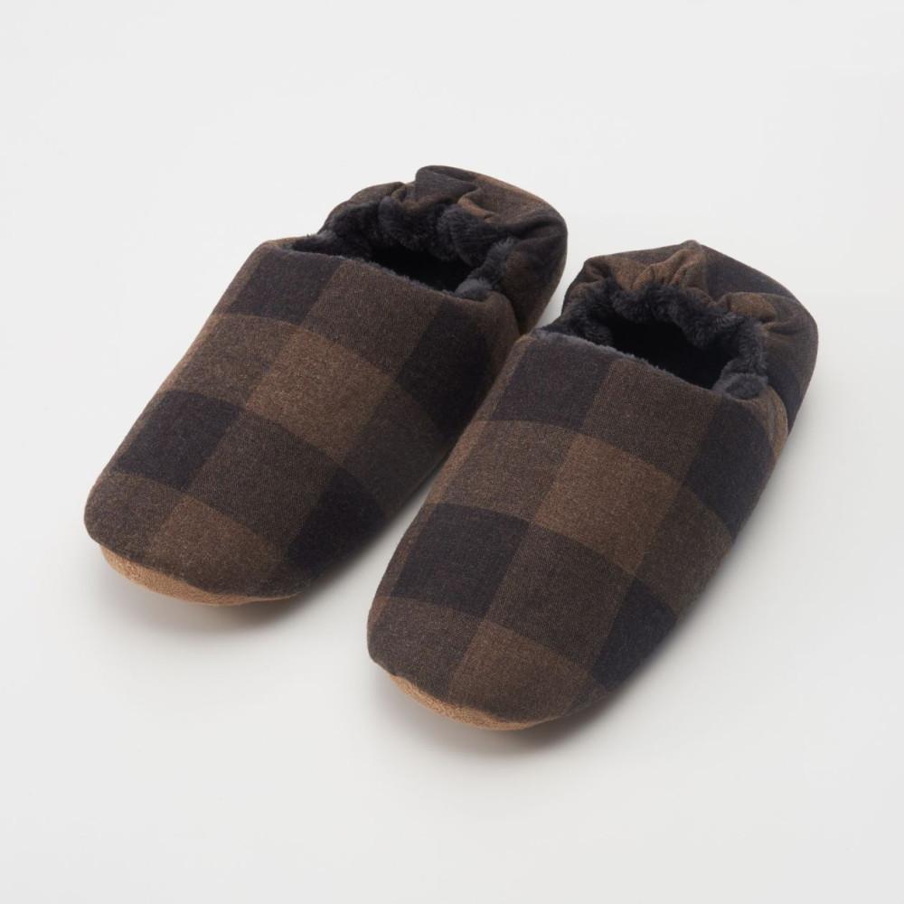 MUJI 무인양품 면 플란넬 룸 슈즈 거실 슬리퍼 실내화
