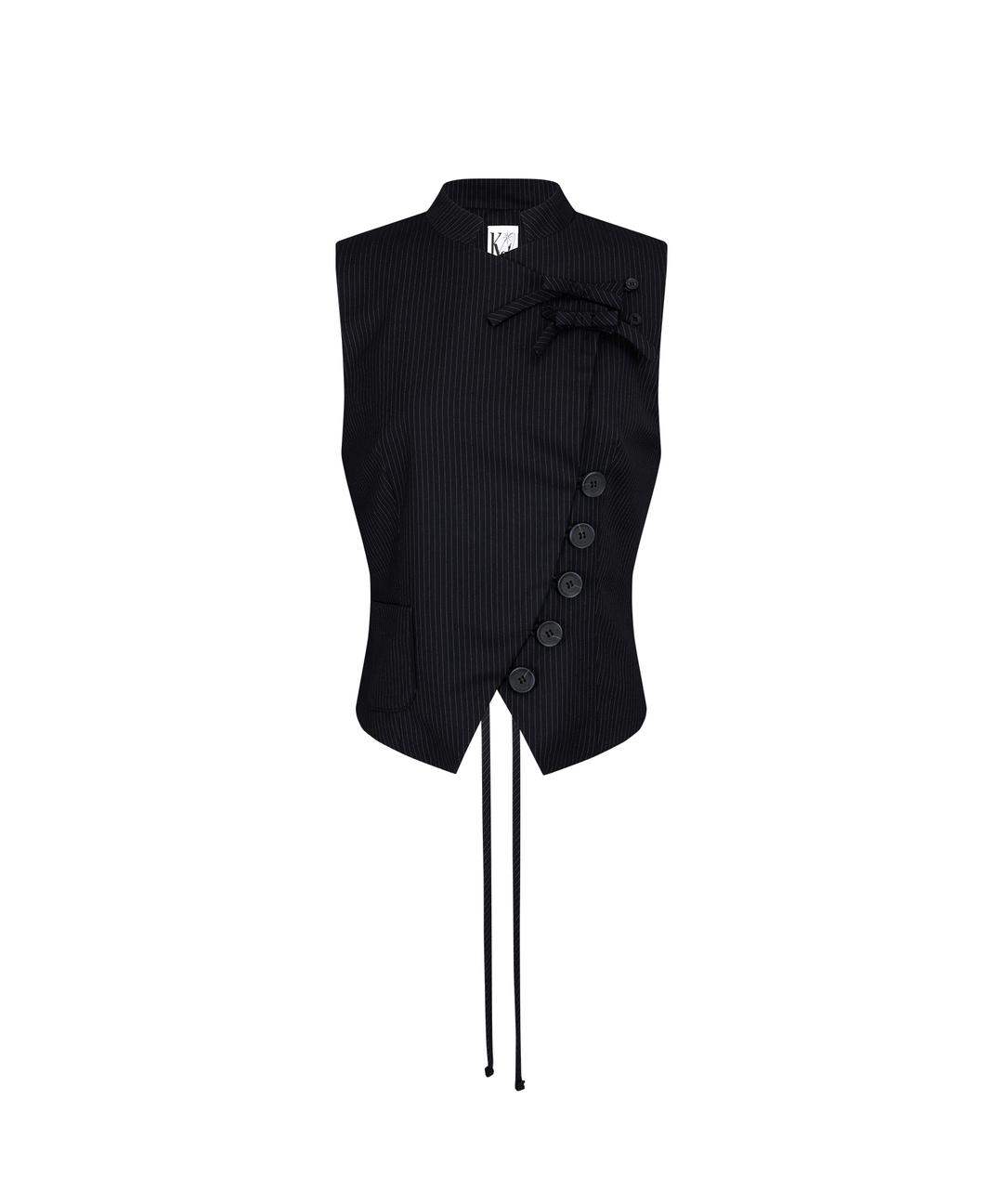 Preppy China Collar Vest Stripe