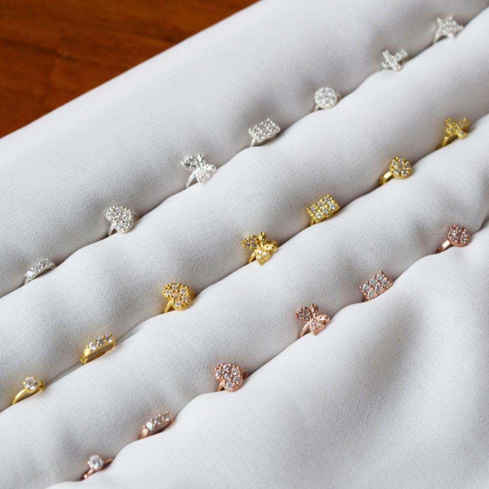 [실버925] 심플 큐빅 미니 귓바퀴 링피어싱 링귀걸이 12종 모음