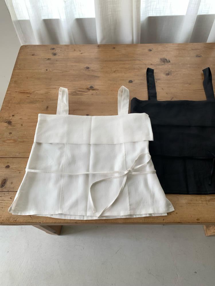 [NEW] 리본 끈 나시 블라우스 (2color)