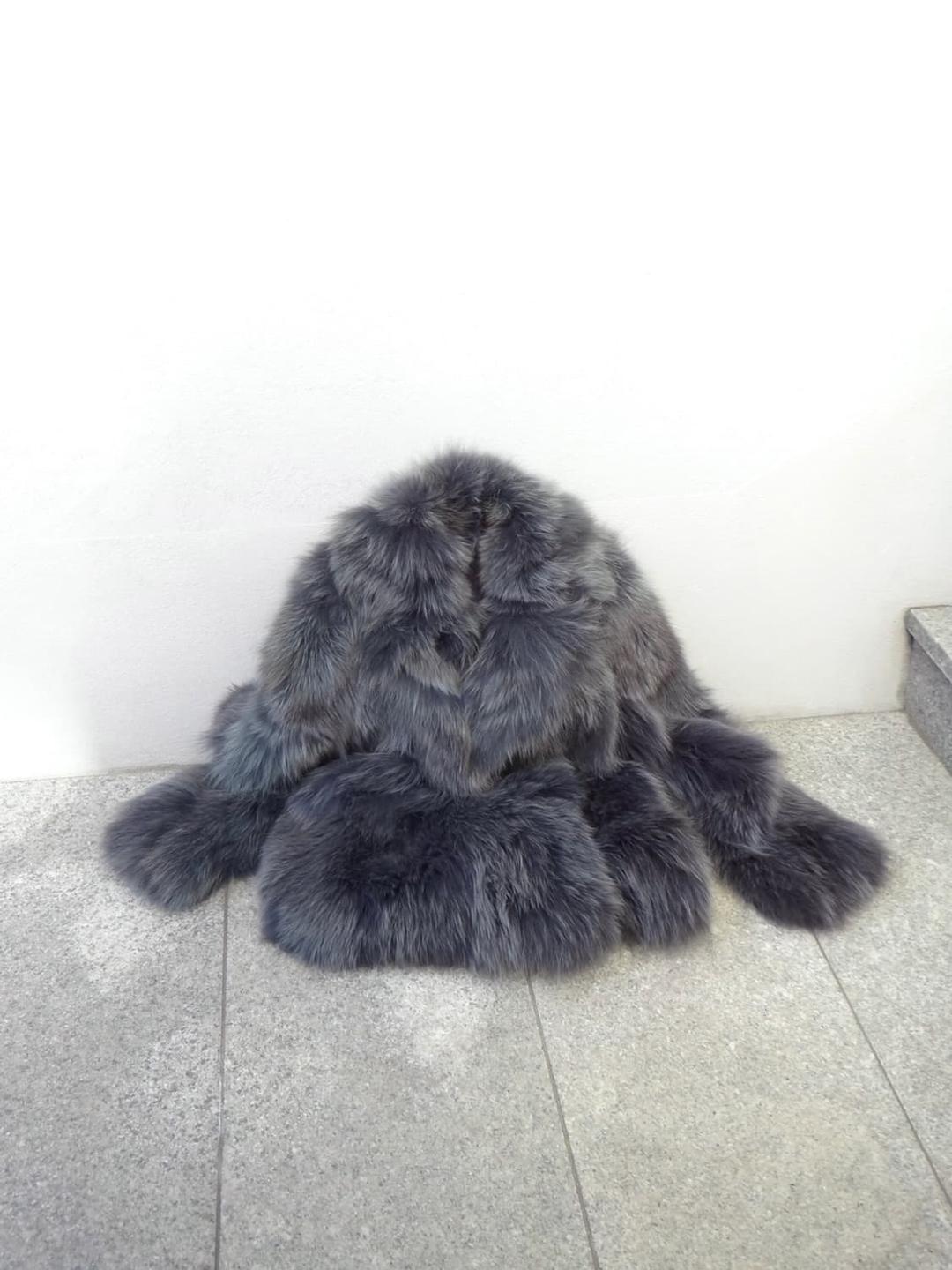 Winter fox fur jacket / grey | 후루츠패밀리